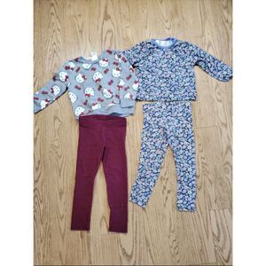 H&M, Hello Kitty, Cat & Jack 4T Lot of 4 - Sweatshirt, Top, and 2 Leggings VGUC